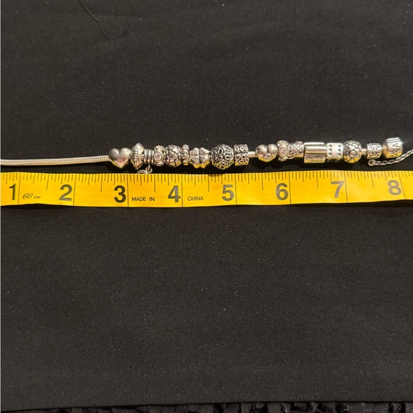 Pandora Silver Bracelet with 15 Charms. Like new ! - Picture 2 of 5